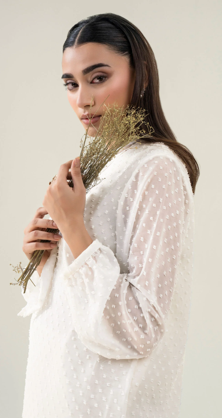 Chiffon /White shirt
