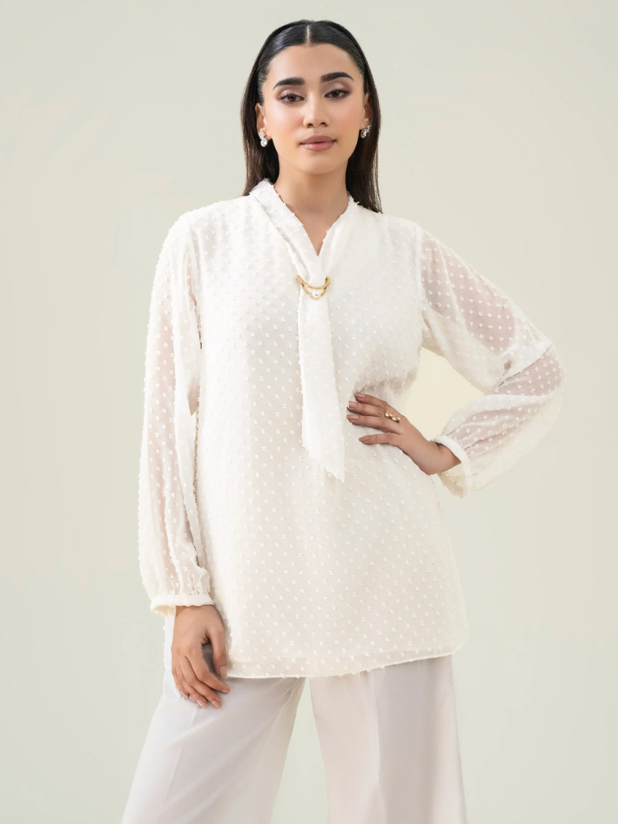 Chiffon /White shirt