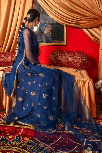 Shirt with Sharara / Blue Maxi