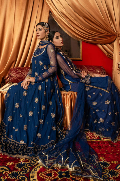 Shirt with Sharara / Blue Maxi
