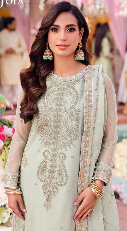 Mint Green/Dull Grey Heavy work 3pcs