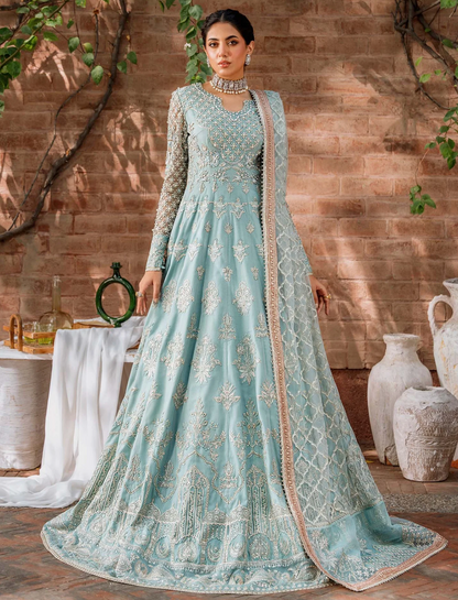 Maxi-Net  Heavy Embroidered - Greyish Blue color