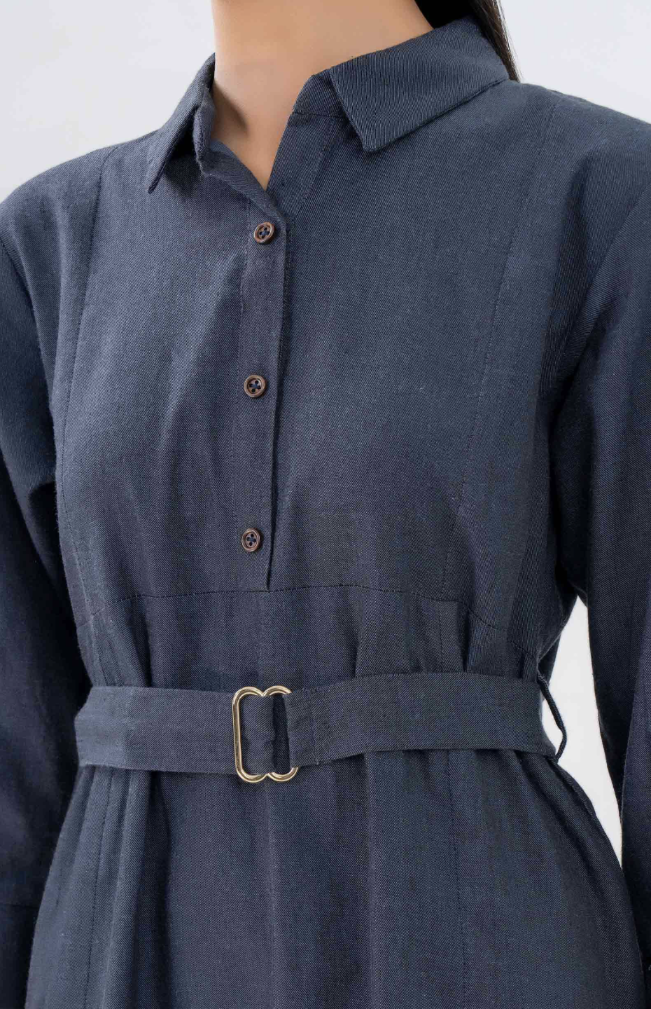 Long Shirt in Dark blue
