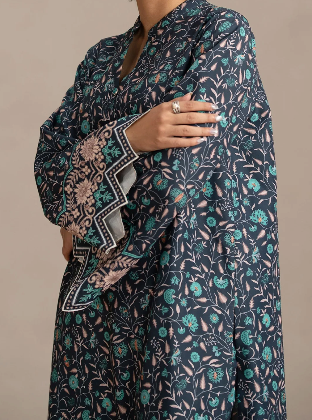 Blue printed/floral Orange Co-ord set