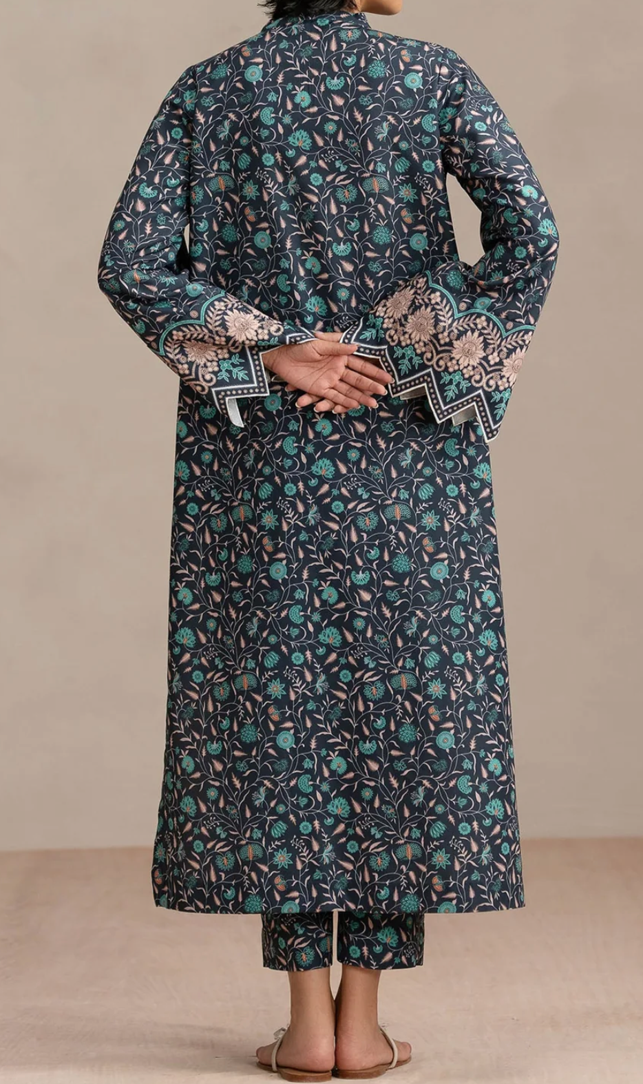 Blue printed/floral Orange Co-ord set