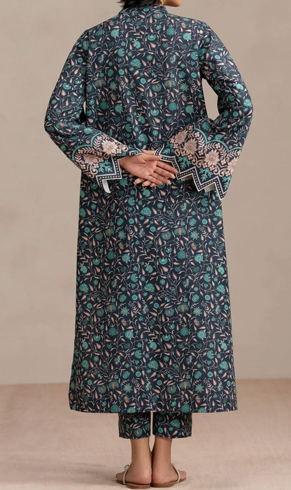Blue printed/floral Orange Co-ord set