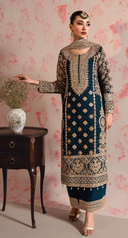 Teal Kurta Set