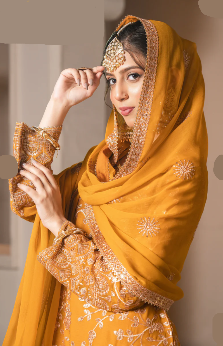 Gharara -Mustard color